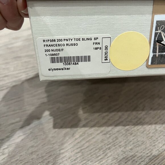 Francesco Russo Leather Slingback Pump Heels Nude - Picture 2 of 5